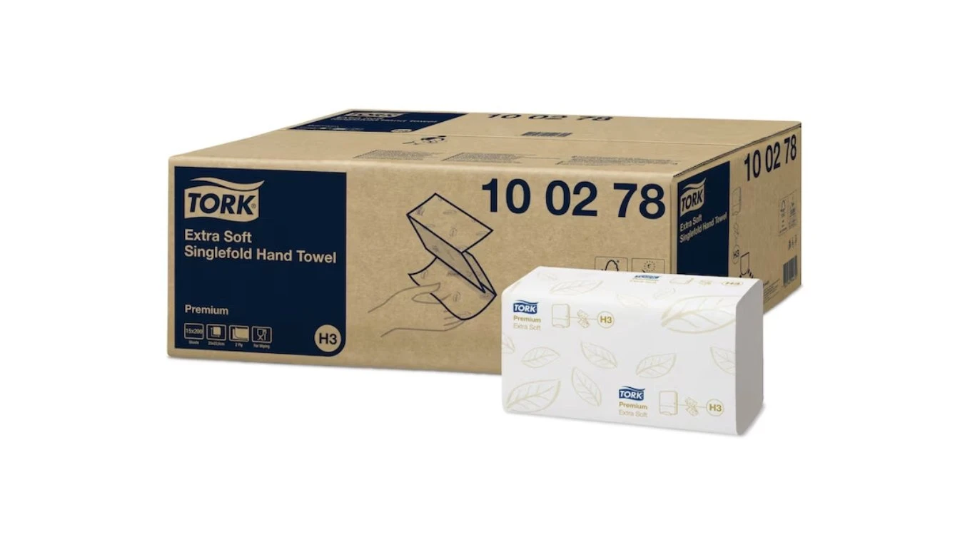 TORK Essuie-mains en papier Premium pliage V, 2 couches, blanc