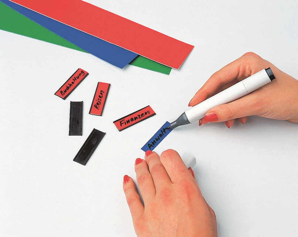 MAGNETOPLAN Ferrocard Etiketten, 80  x 15 mm