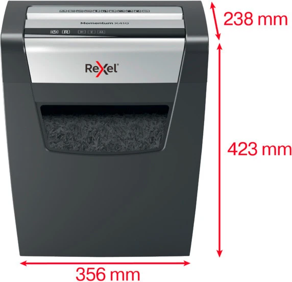 REXEL Aktenvernichter Momentum X410, P-4, 23lt