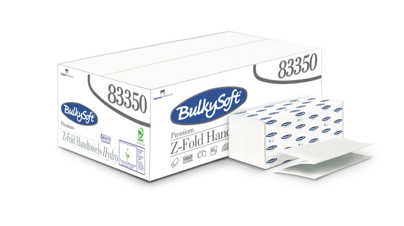 BULKYSOFT Essuie-mains en papier Premium pliage Z, 2 couches, blanc