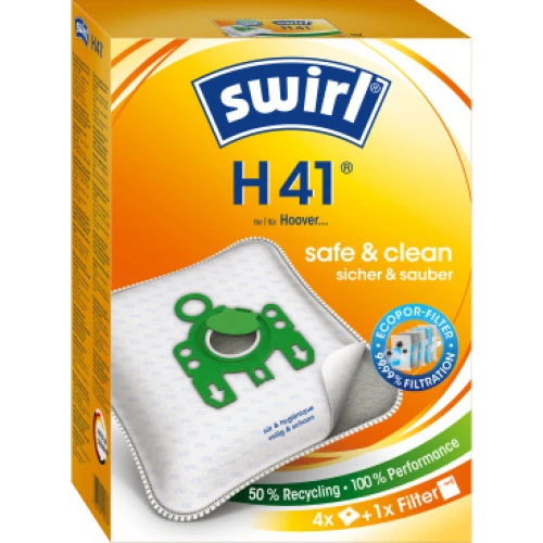 SWIRL Sacs aspirateur H 41 EcoPor 4 pièces