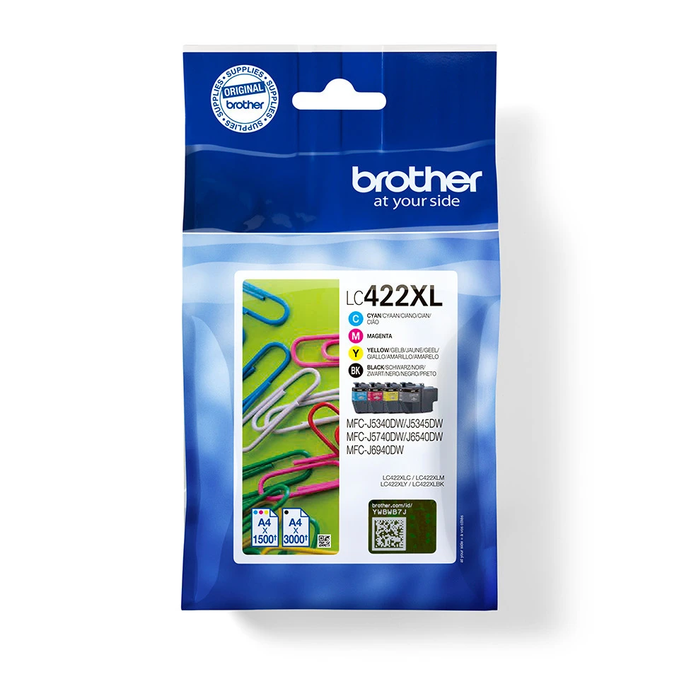 BROTHER LC422XL Cartouches d'encre multipack CMYBK