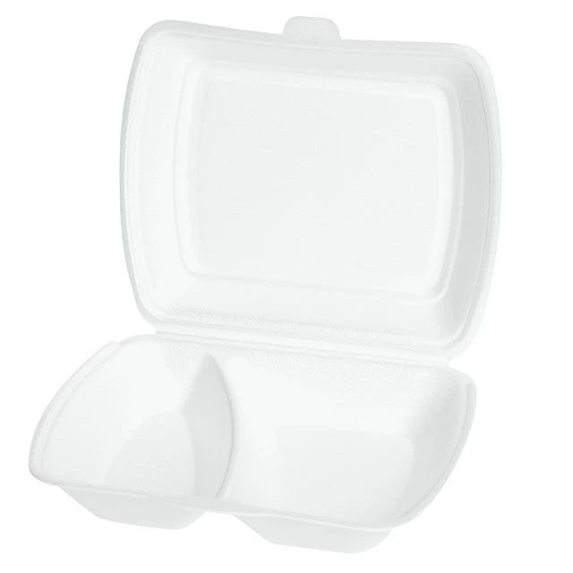 Boîte repas à 2 compartiments rectangulaire 750 ml, 125 pièces