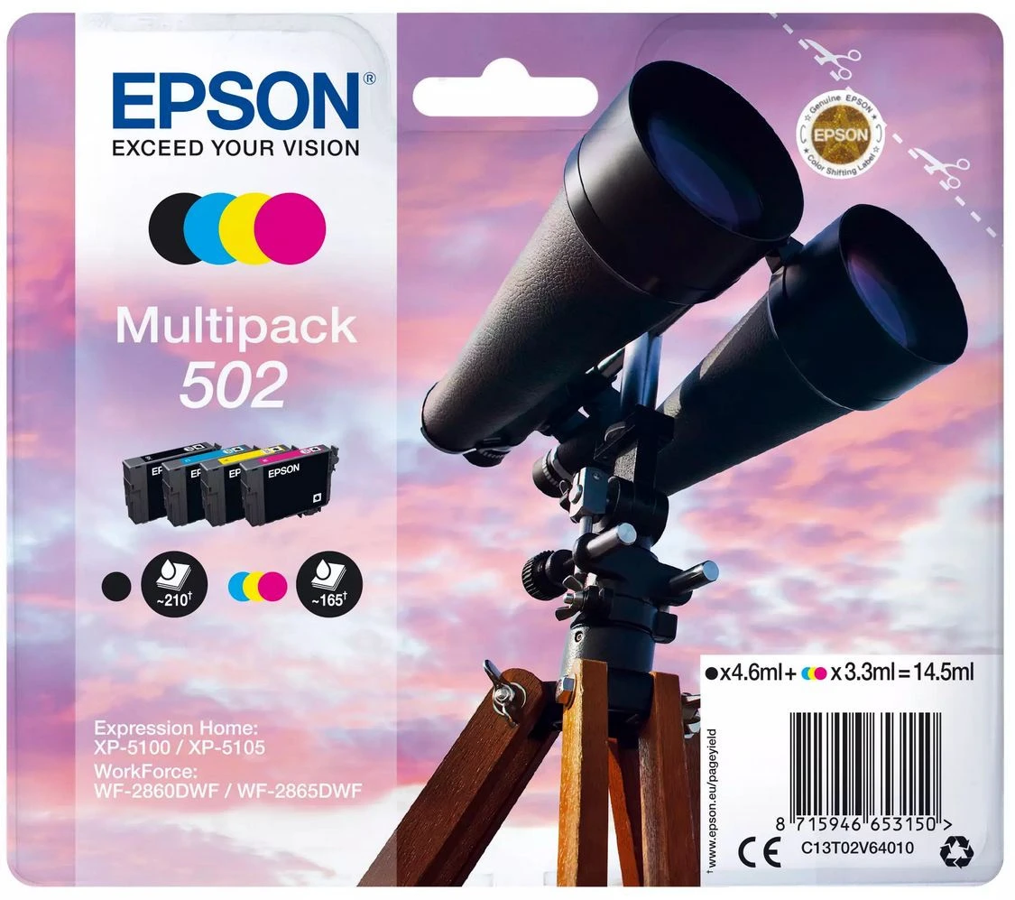 EPSON 502 Multipack Cartouche d'encre CMYBK