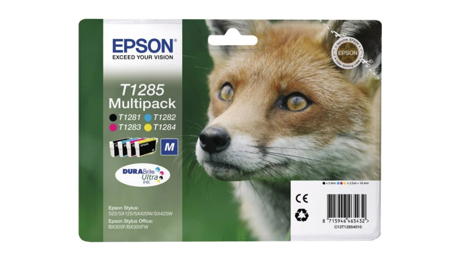 Epson Cartouche d'encre jaune cyan magenta noir (C13T12854010, T1285)