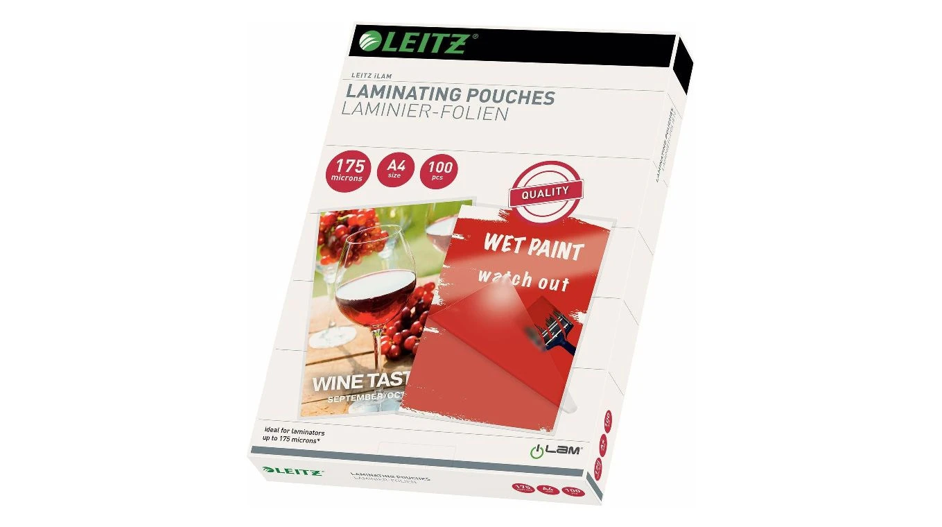 LEITZ Laminierfolie A4, glänzend, 175my, 100 Stück
