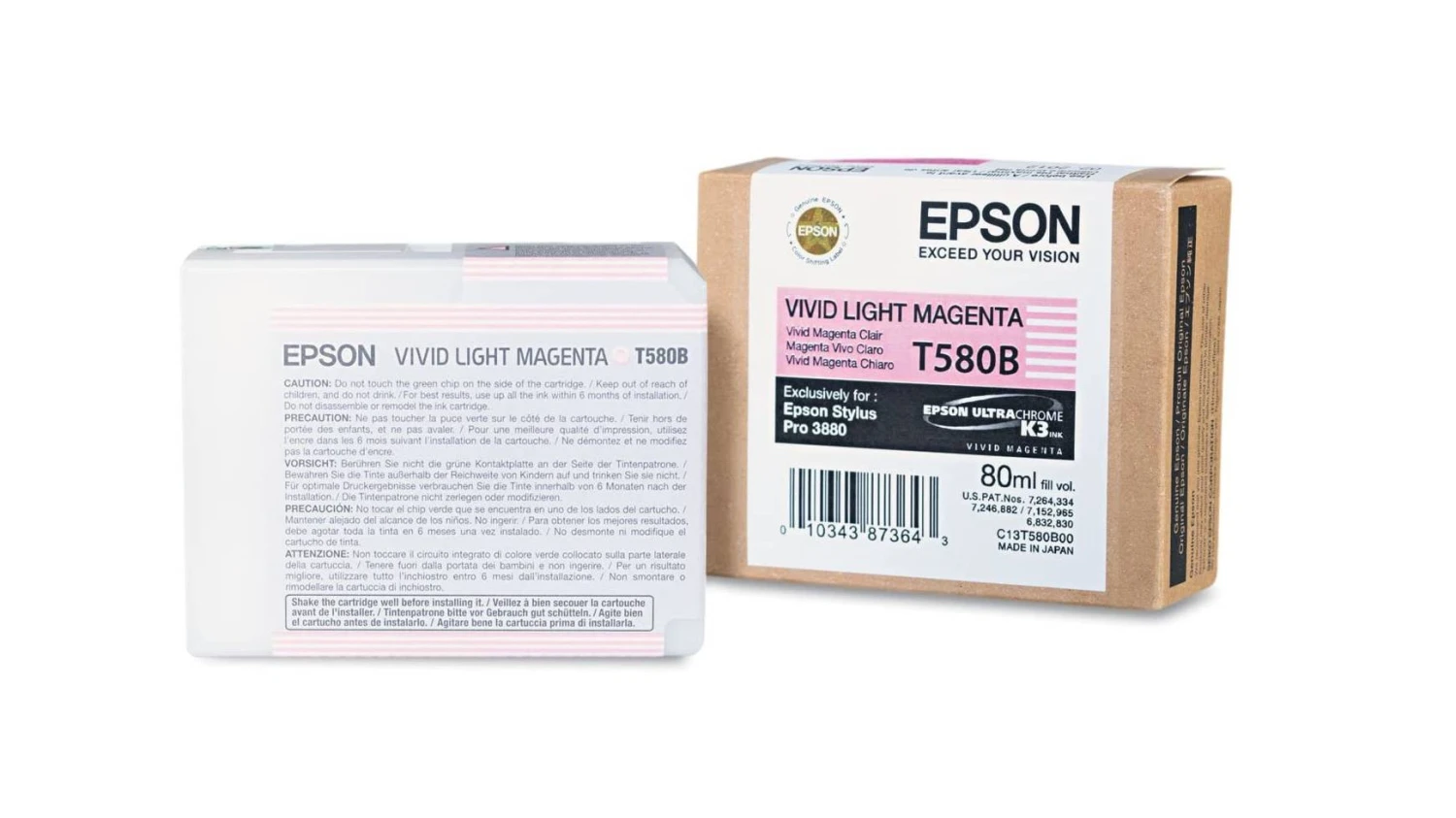 EPSON T580B Tintenpatrone Vivid hellmagenta