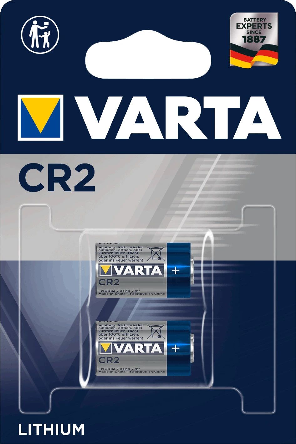 VARTA Pile, CR2, 2 pièces