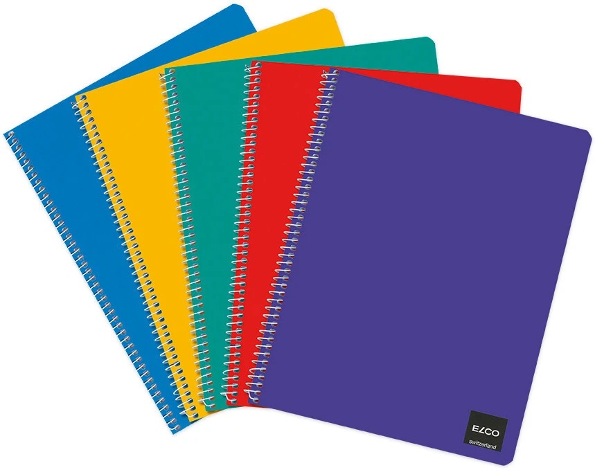 ELCO Cahiers à spirales A5+ avec 50 pages, 70g/m2