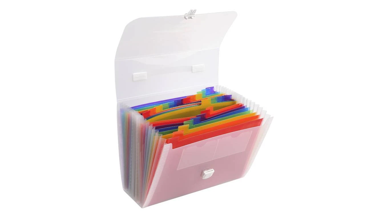 EXACOMPTA Trieur Crystal A4 transparent 24 compartiments