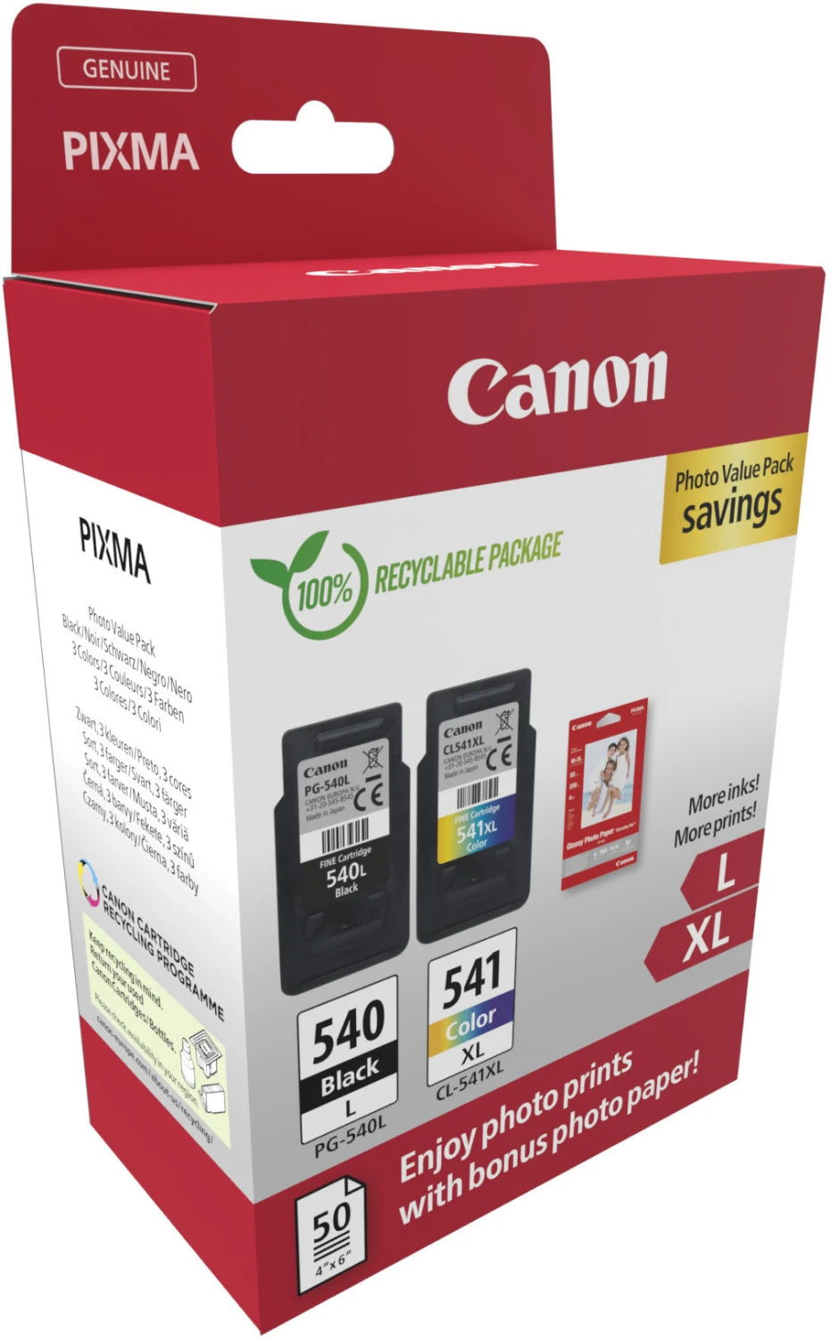 CANON 6443B006 Photo Value Pack L/XL CMYBK