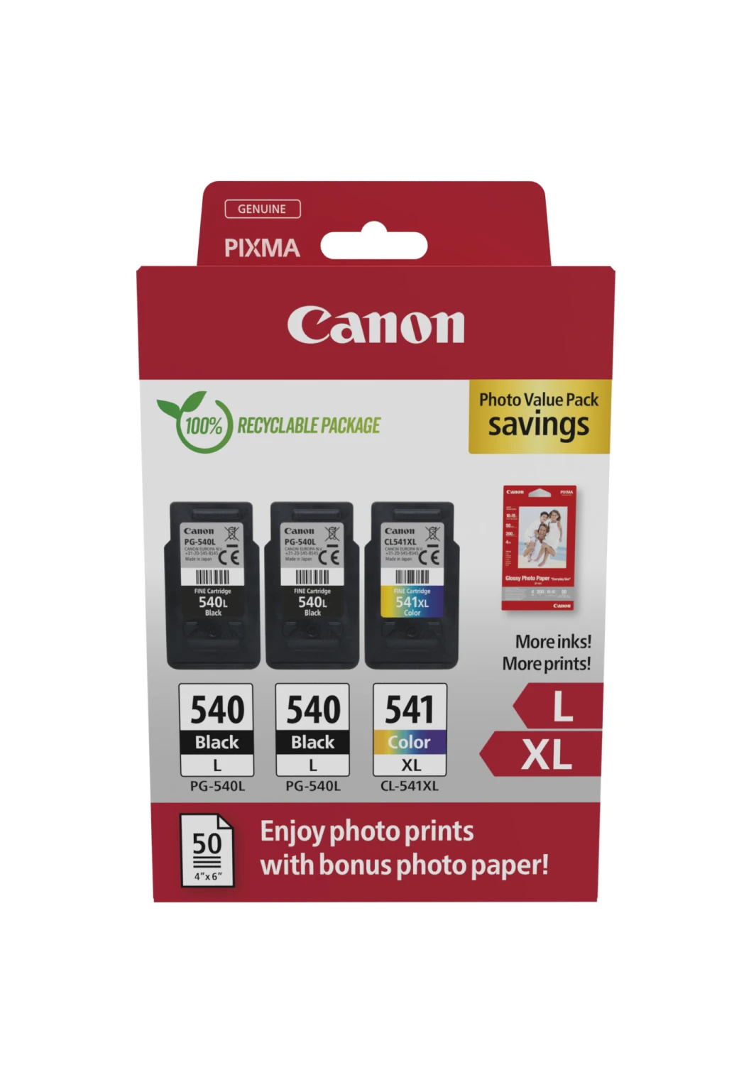 CANON 5224B015 Photo Value Pack L+XL BKCMY