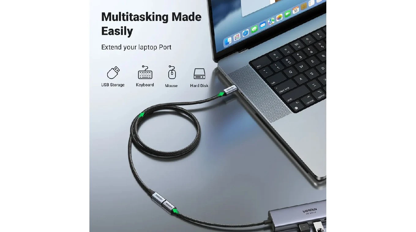 UGREEN USB-C 3.2 Verlängerungskabel, 1 m