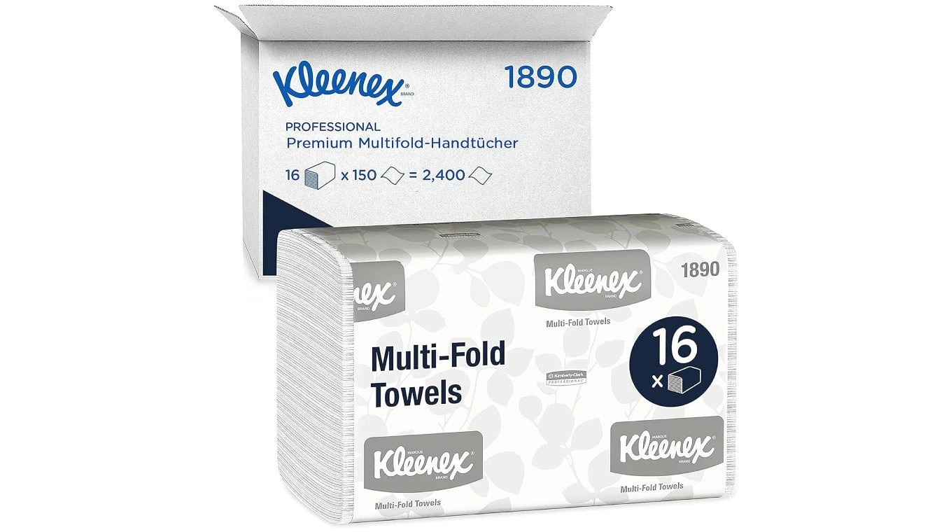 KLEENEX Essuie-mains en papier Multifold pilage Z, 1 couche, blanc