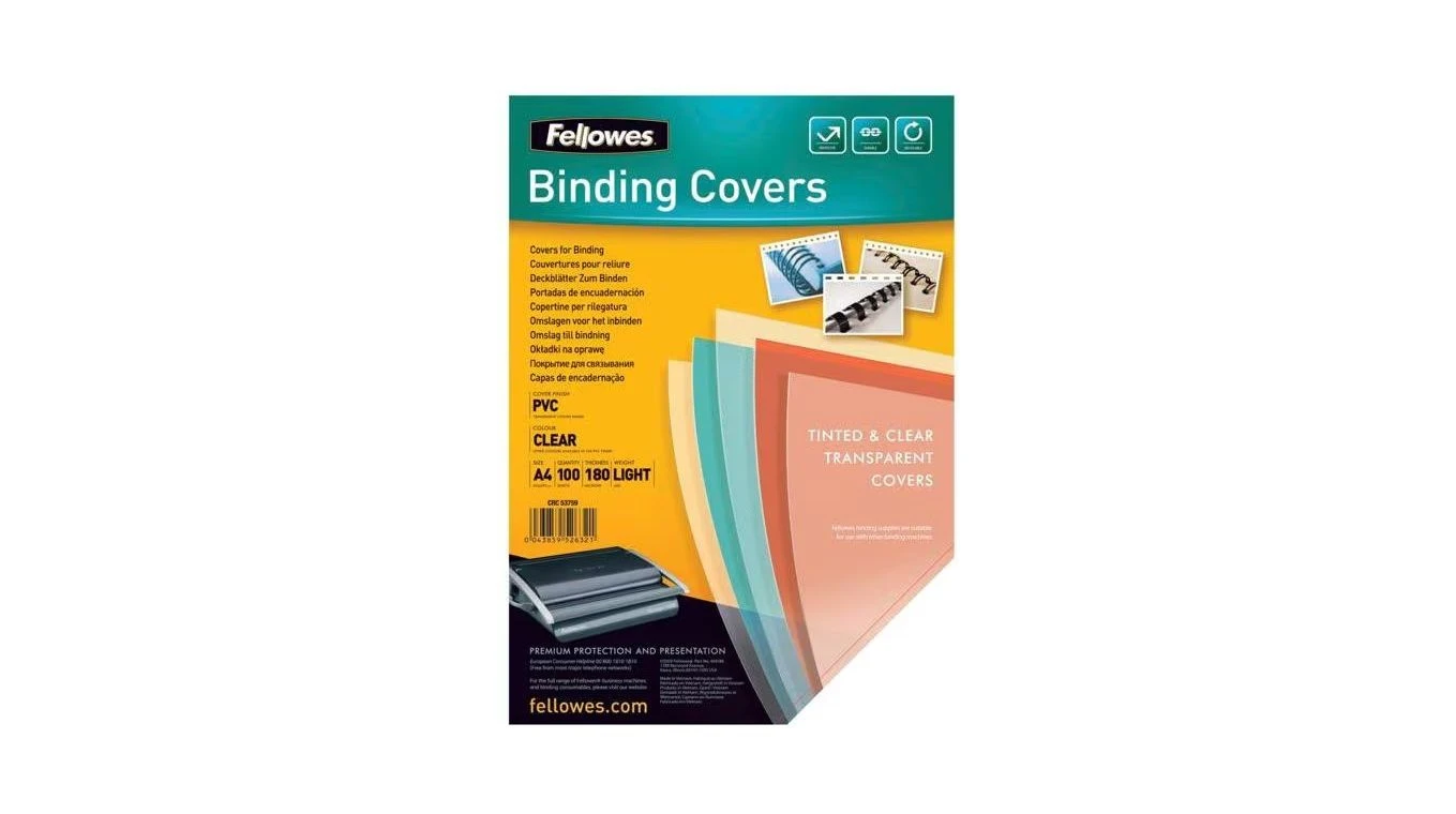 FELLOWES PVC Cover A4 180my 100 pcs.