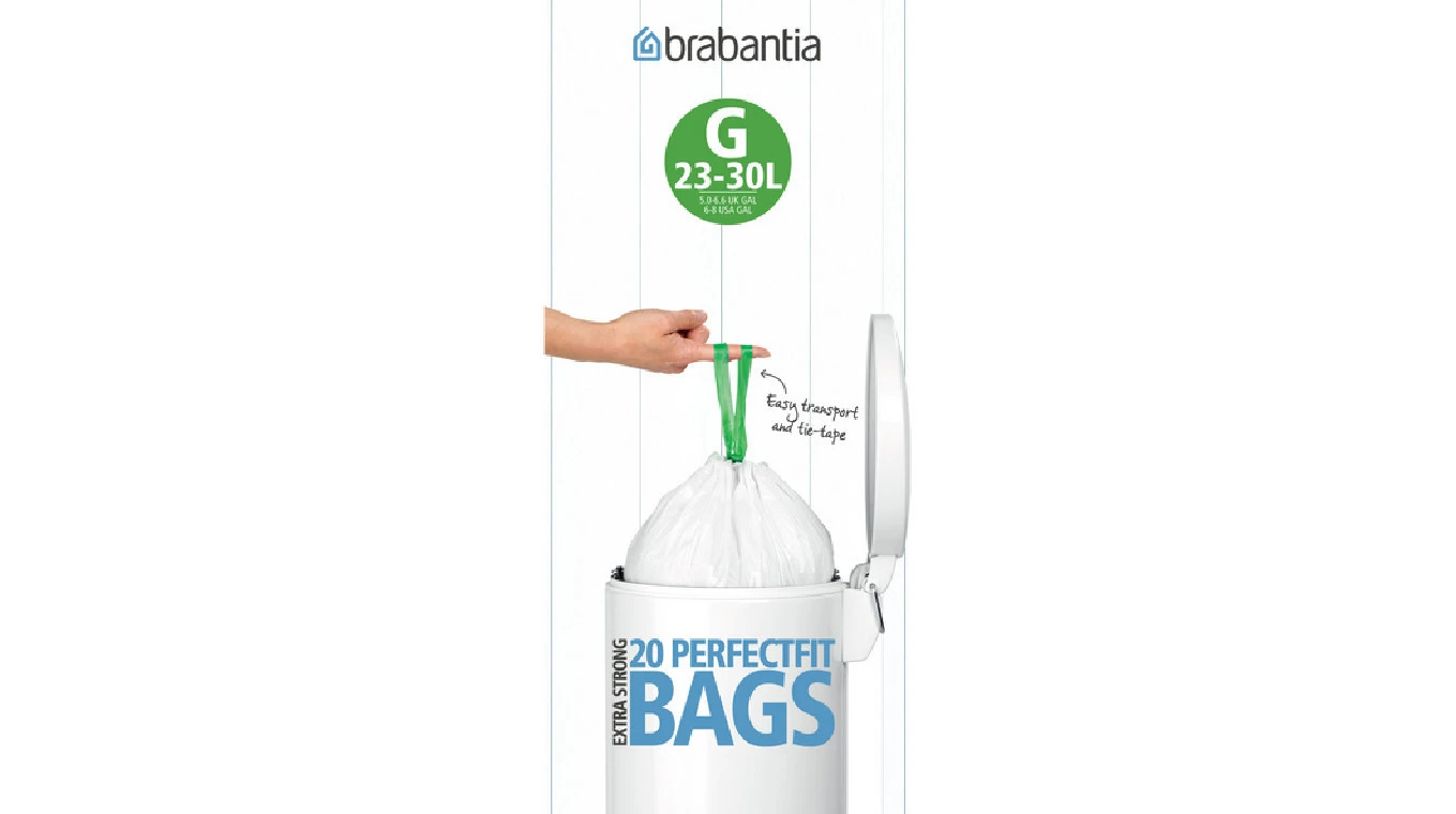 BRABANTIA Sacs à ordures 30 L, 12 rouleaux
