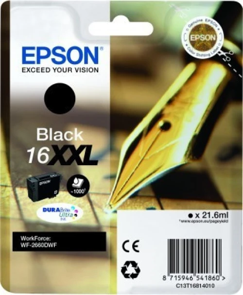 EPSON T168140 Tintenpatrone XXL schwarz