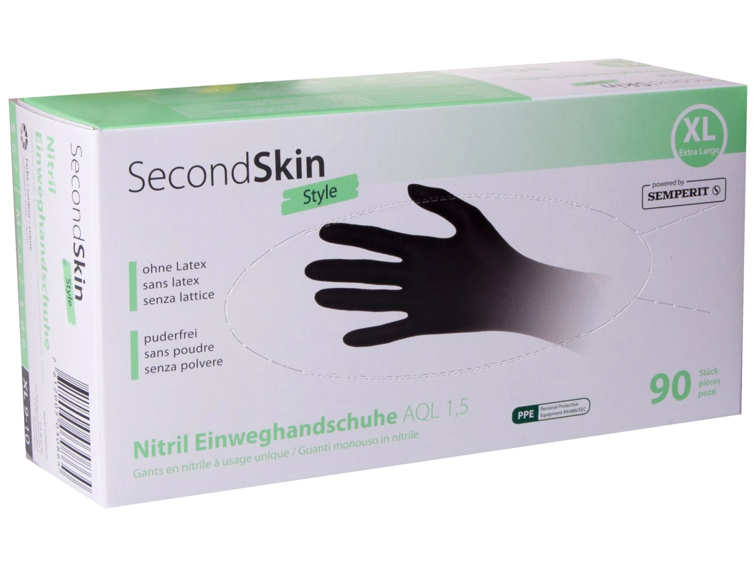 SECONDSKIN Gants en nitrile Style taille XL, 90 pièces