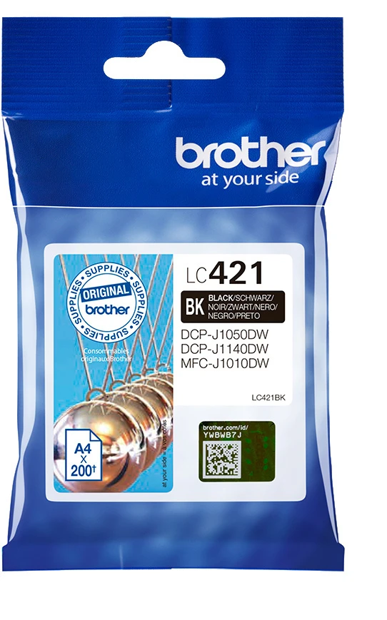 BROTHER 200-page standard capacity Black ink cartridge for LC421BK