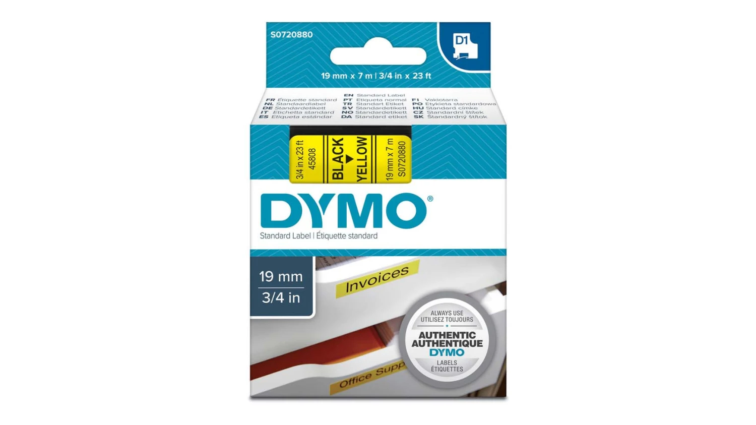 DYMO D1 Schriftband S0720880 19 mm x 7 m
