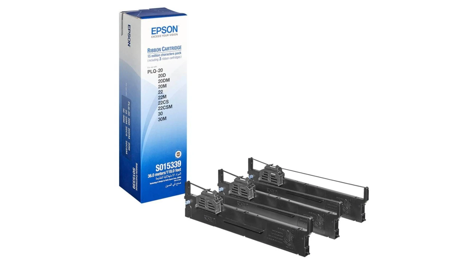 EPSON PLQ-20/20M Ruban encreur nylon noir