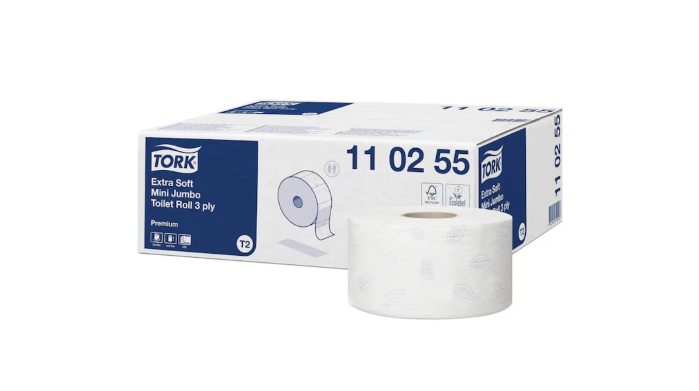 TORK Papier toilette Premium Jumbo Mini 3 couches, 12 rouleaux