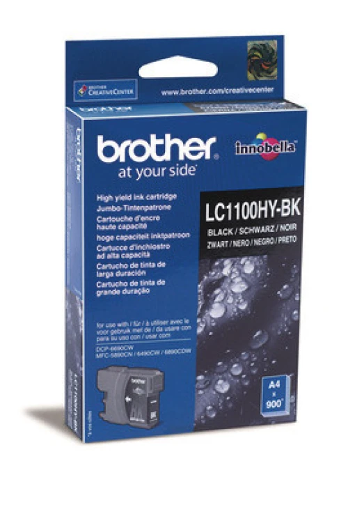 Cartouche d'encre Brother noir haute capacité (LC-1100HYBK)