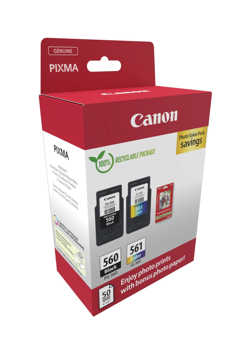 CANON CRG PG-560/CL-561 Ink Cartridge, PVP 3713C008