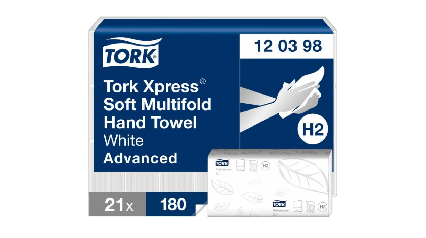TORK Essuie-mains en papier Xpress Advanced pliage Z, 2 couches, blanc