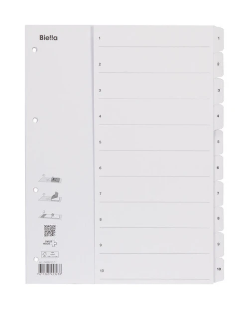 BIELLA Zahlenregister SmartIndex 1 - 10
