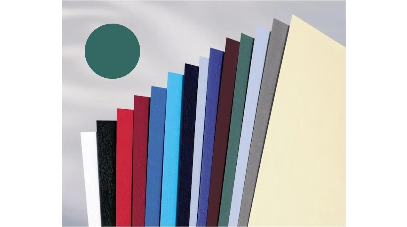 GBC LeatherGrain couverture vert A4 250 g/m²