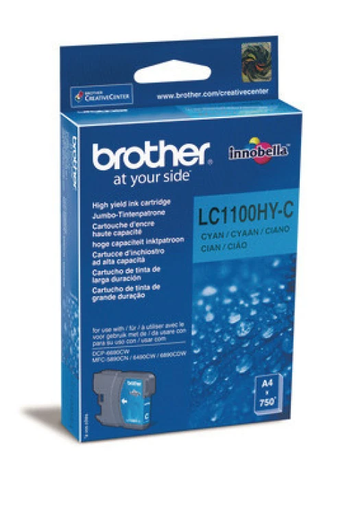 Cartouche d'encre Brother cyan haute-capacité (LC-1100HYC)