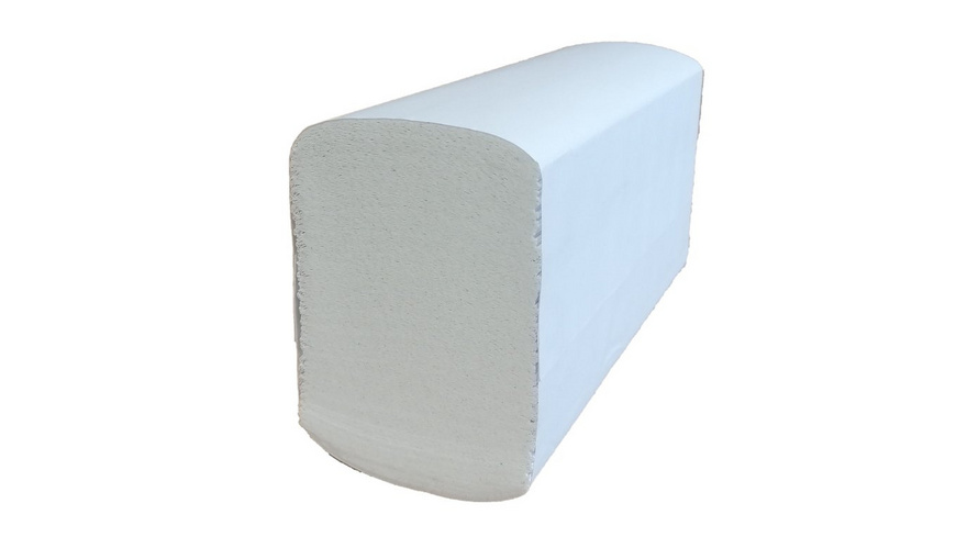 Essuie-mains en papier pliage Z, 2 couches, blanc naturel