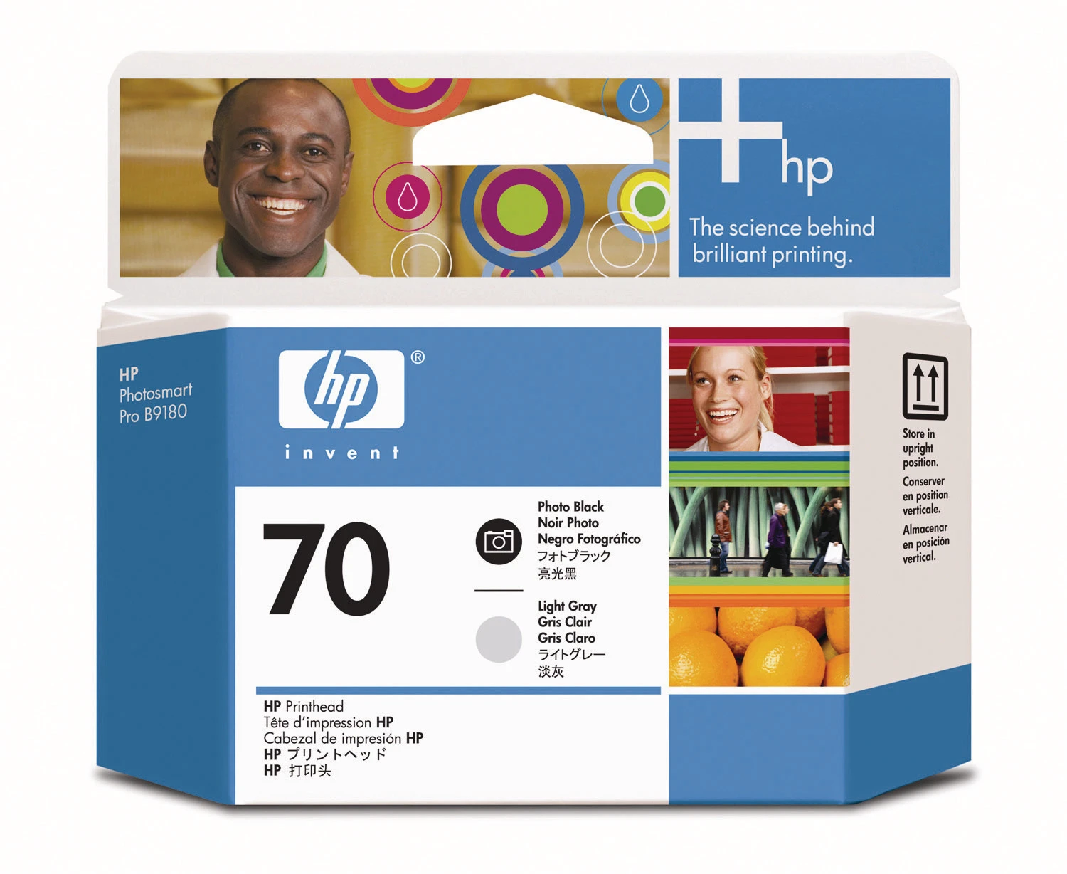 Hewlett Packard Tête d'impression noir/gris foncé (C9407A, 70)