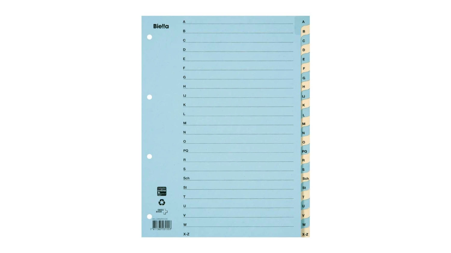 BIELLA Register A - Z