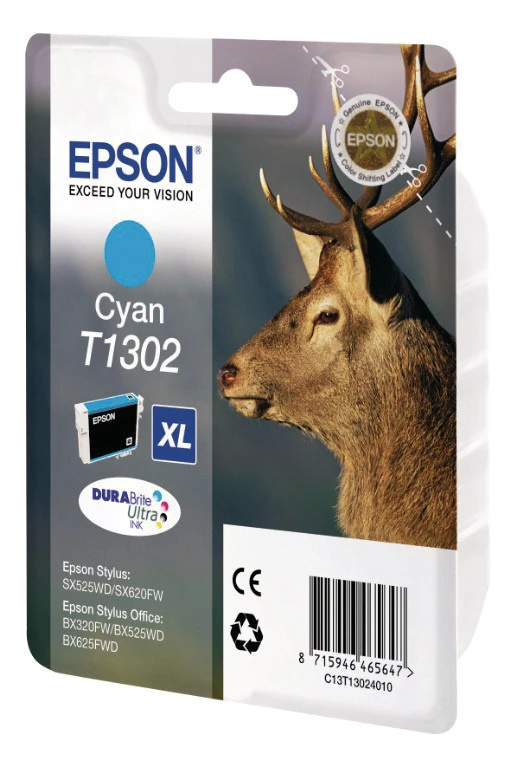 Epson Cartouche d'encre cyan (C13T13024010, T1302)
