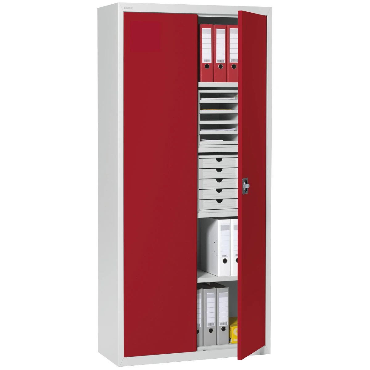 Armoire de bureau en métal, 195 x 92 x 42 cm - RAL 3003