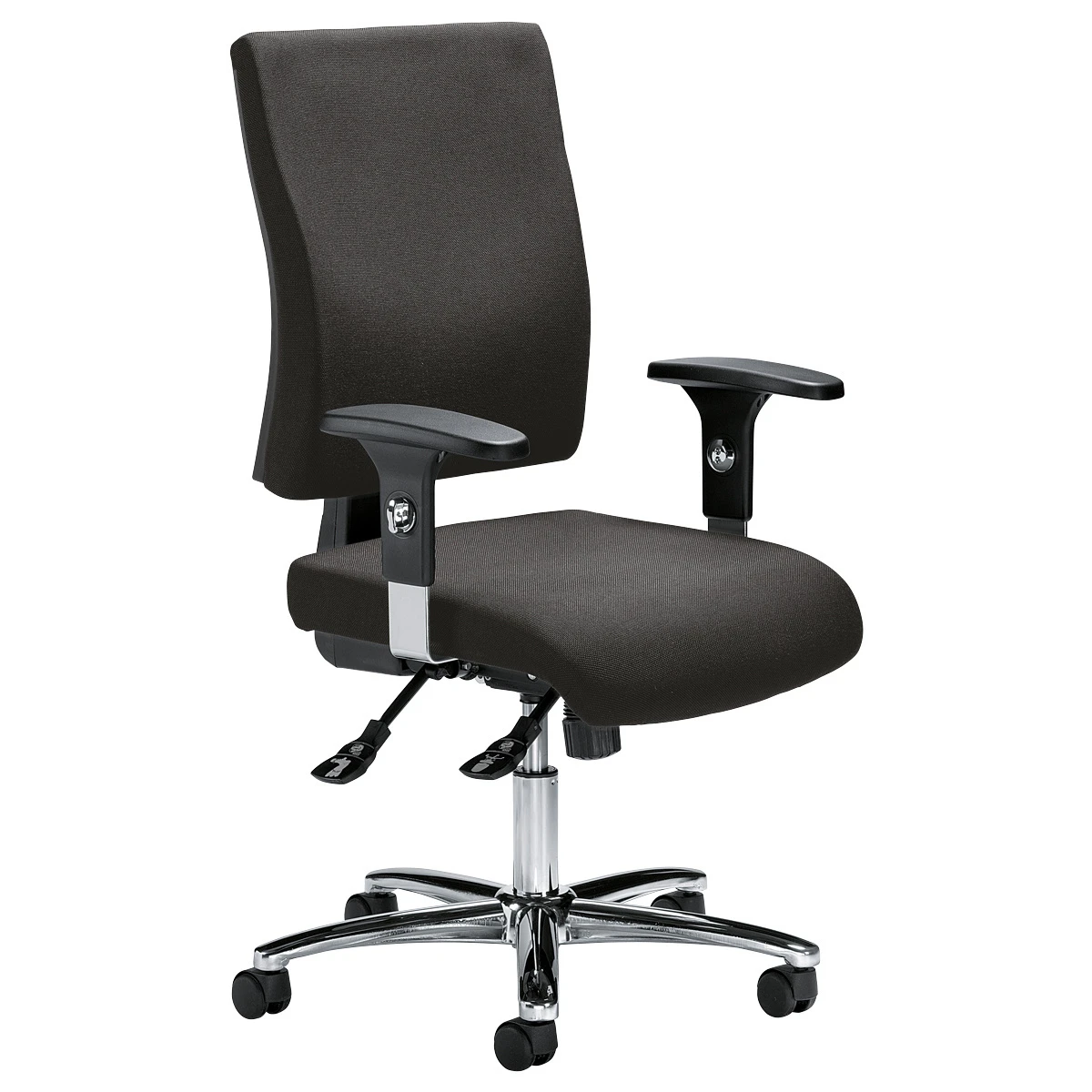 Bürostuhl Comfort R Deluxe Stahl-Fusskreuz verchromt