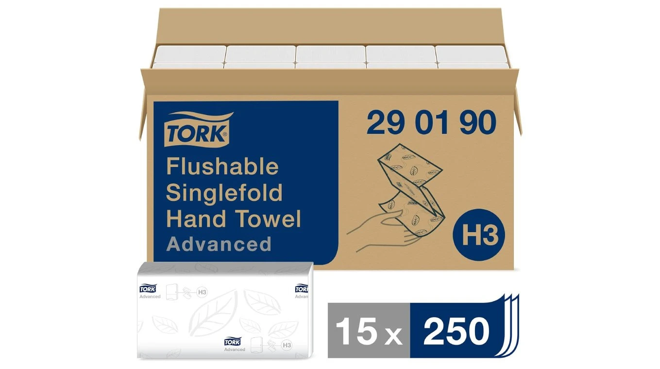 TORK Essuie-mains en papier Advanced pliage V, 2 couches, blanc