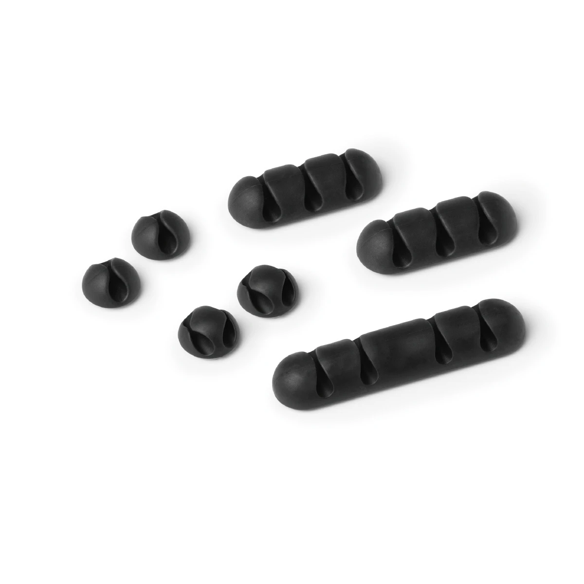 Clips de câble autocollants CAVOLINE CLIP MIX pour plusieurs câbles USB, graphite
