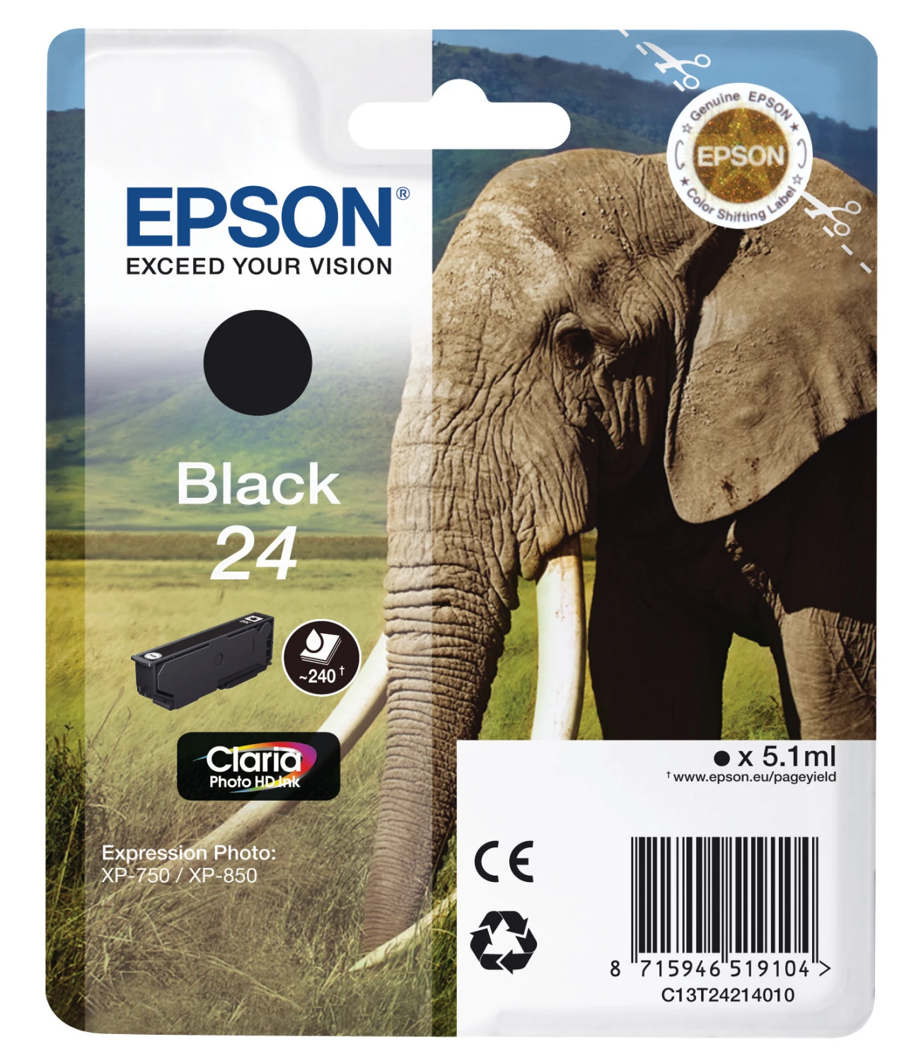 EPSON 24 Tintenpatrone schwarz