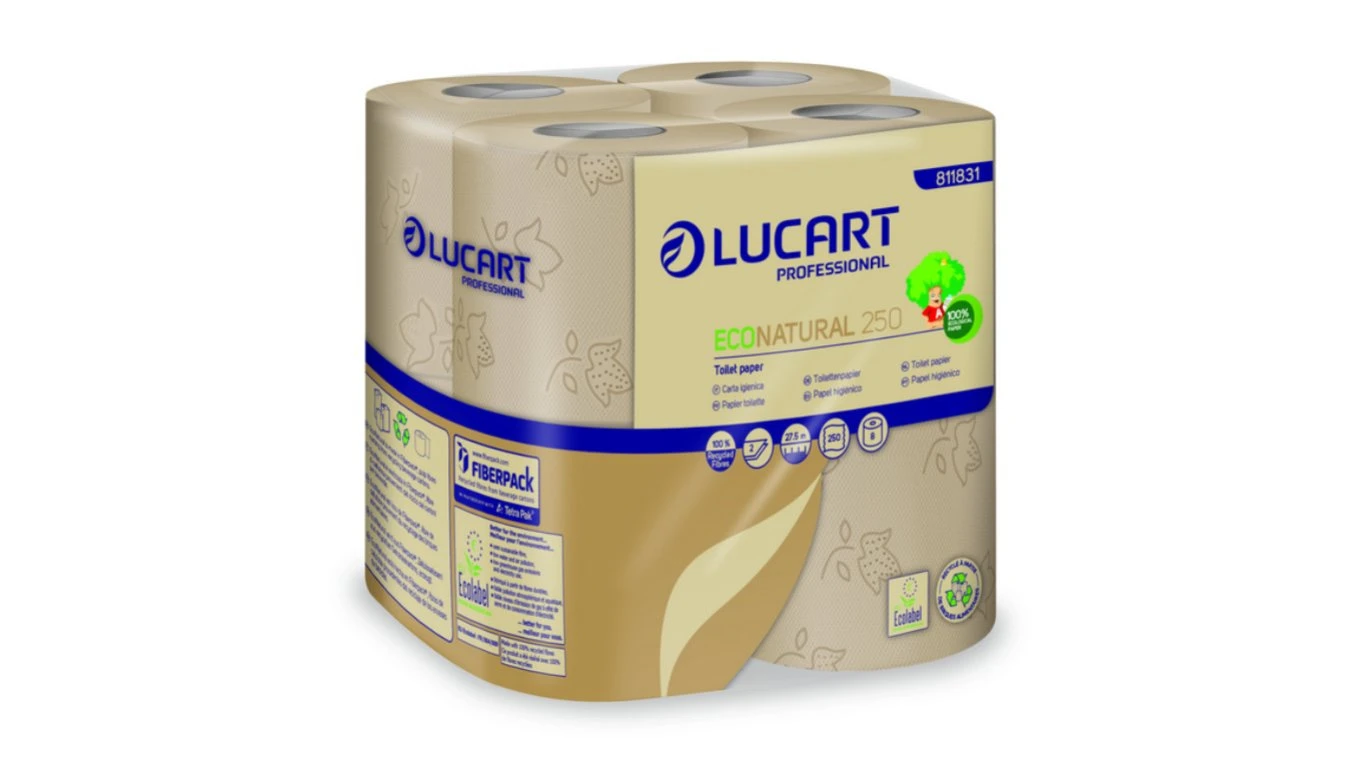 LUCART Papier toilette EcoNatura, 2 couches, 64 rouleaux