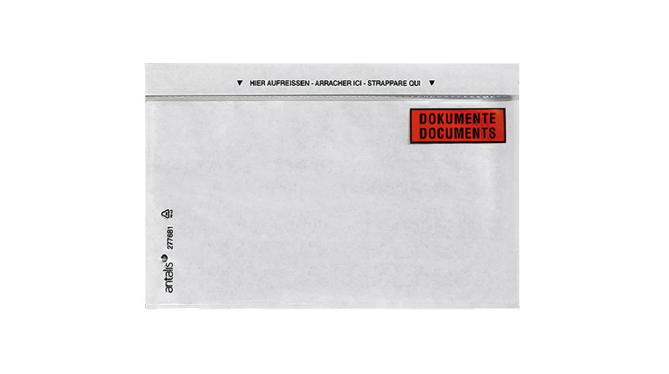 Dokumententaschen C5, 235 x 160 mm mit Aufdruck Dokumente/Documents, Pack à 250 Stück