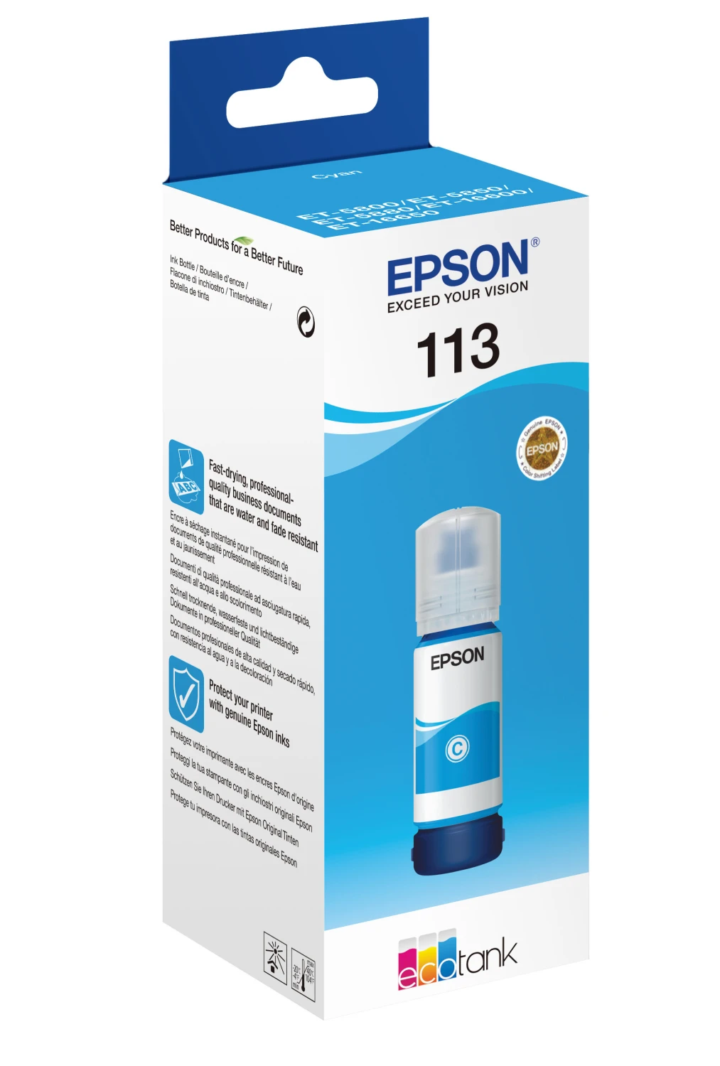 EPSON 113 Bouteille d'encre cyan