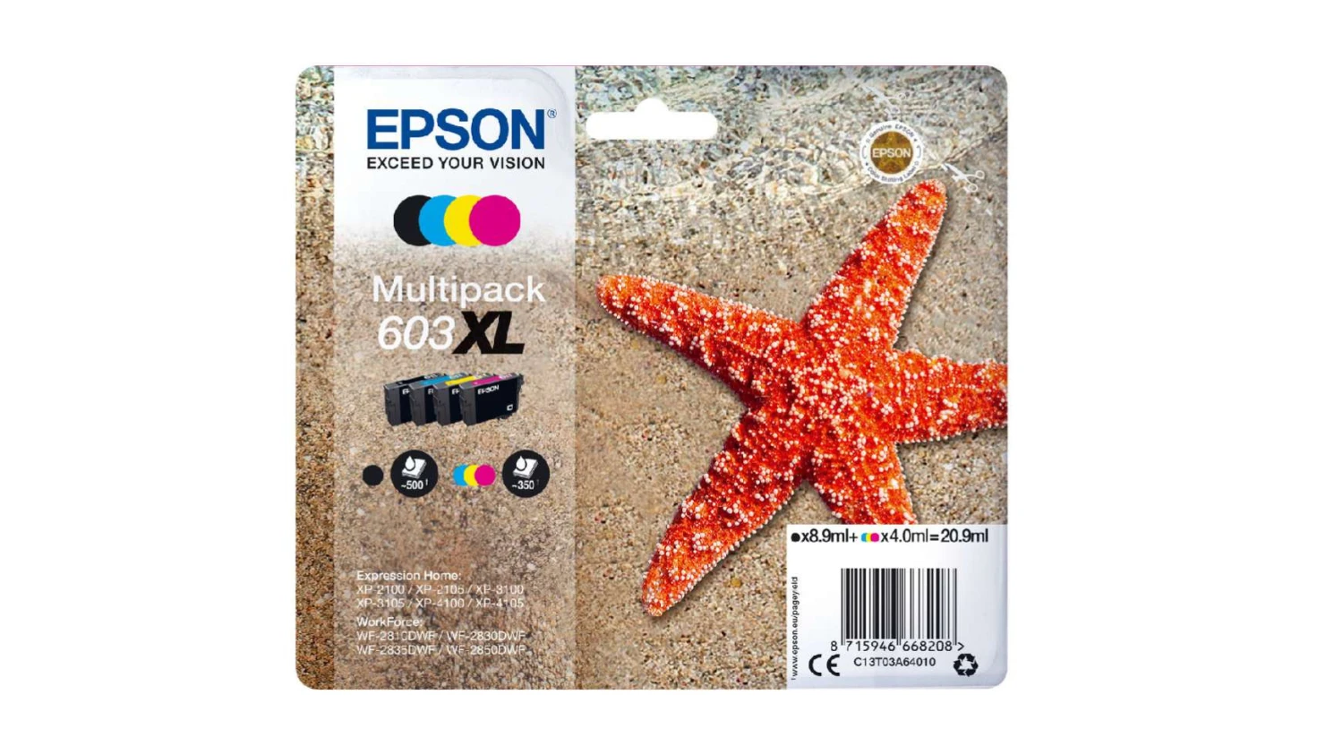 EPSON 603XL Multipack Cartouches d'encre CMYBK