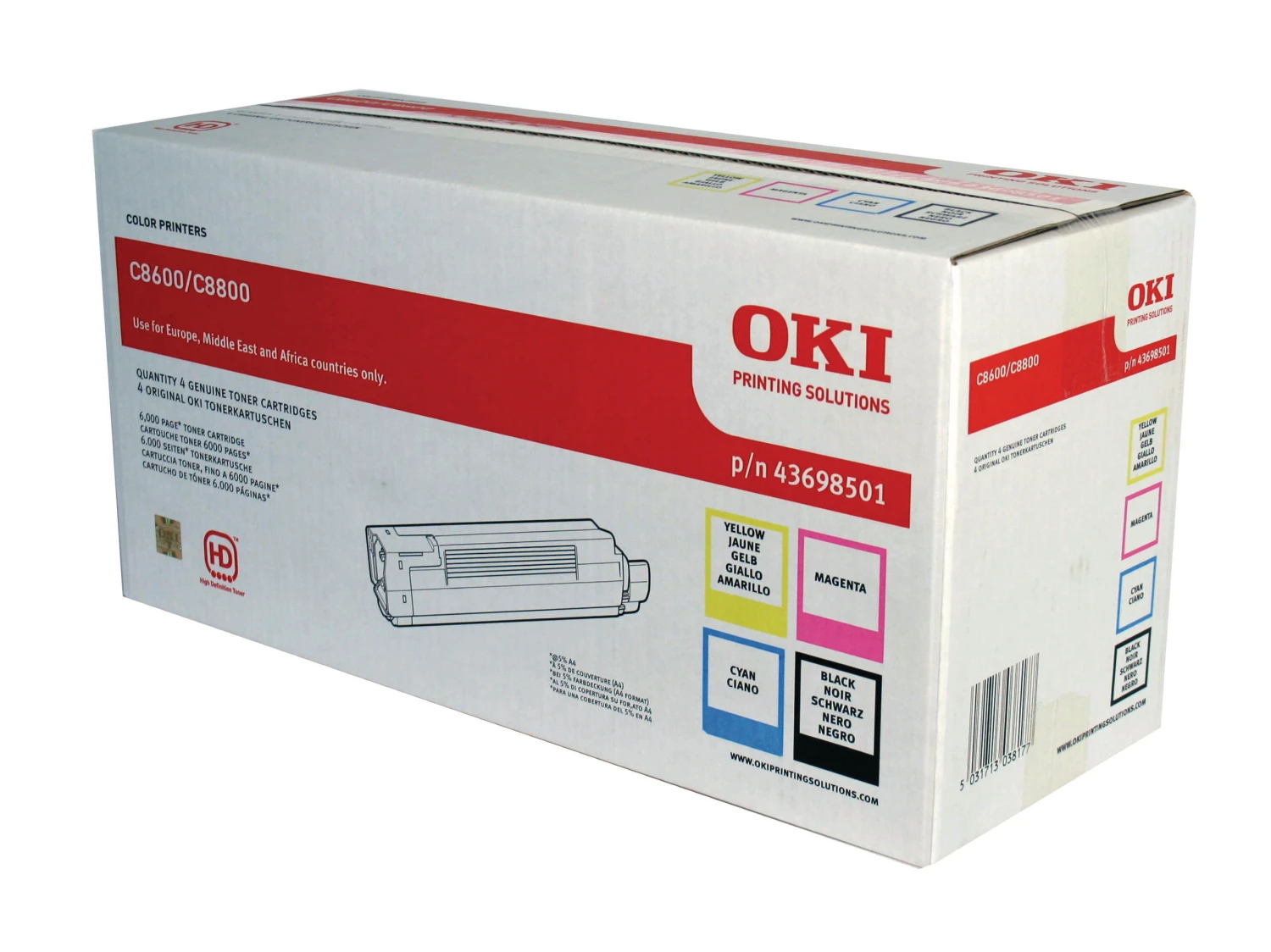 OKI 43698501 Cartouche toner noir & CMY