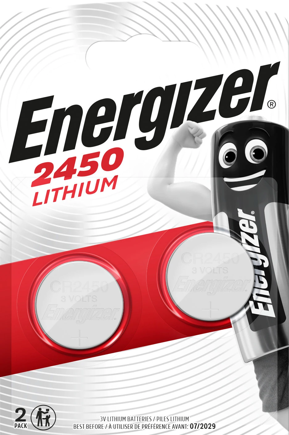ENERGIZER Knopfbatterie Lithium CR2450, 3V
