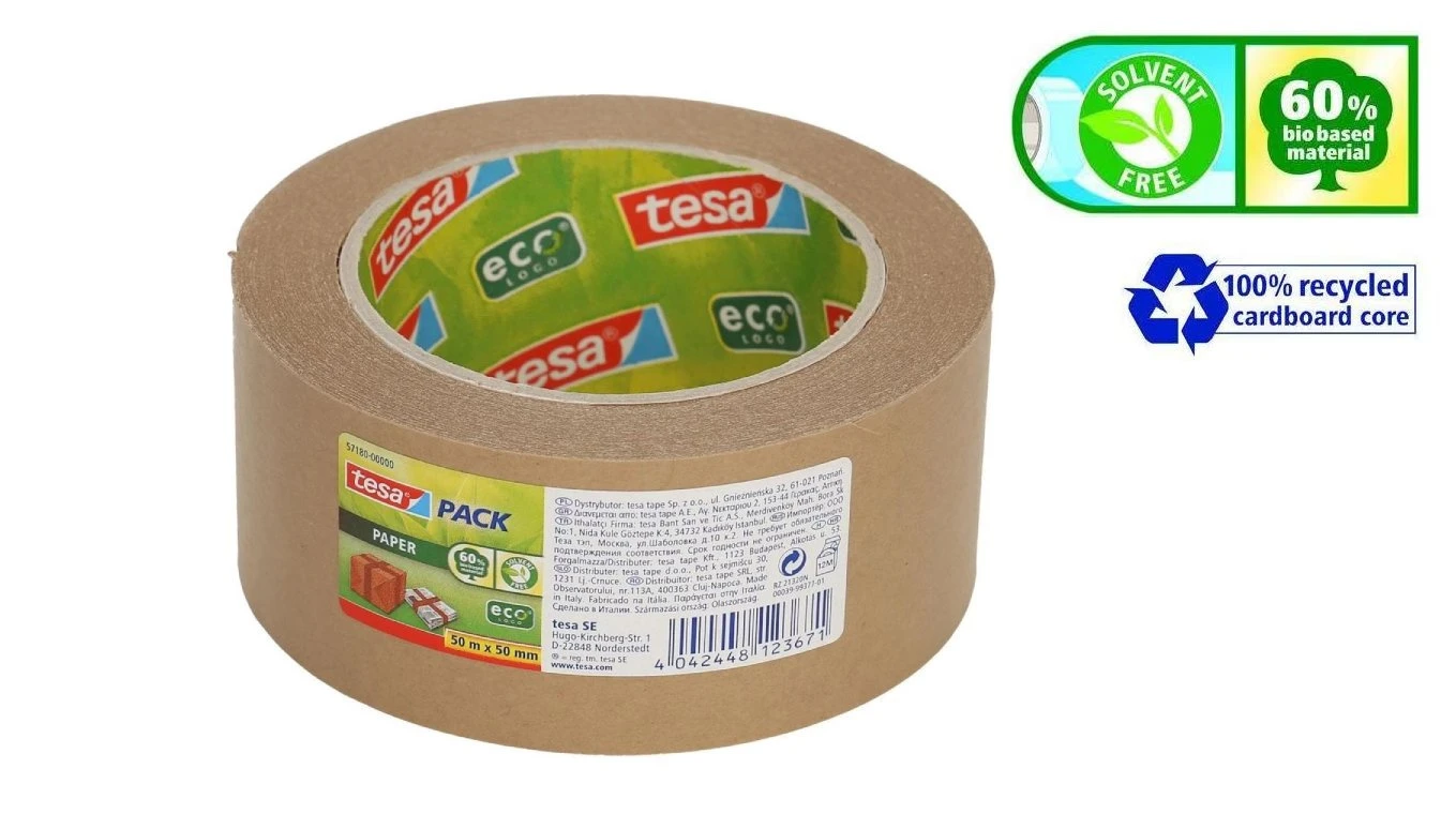 TESA Ruban d'emballage EcoLogo brun 50 mm x 50 m
