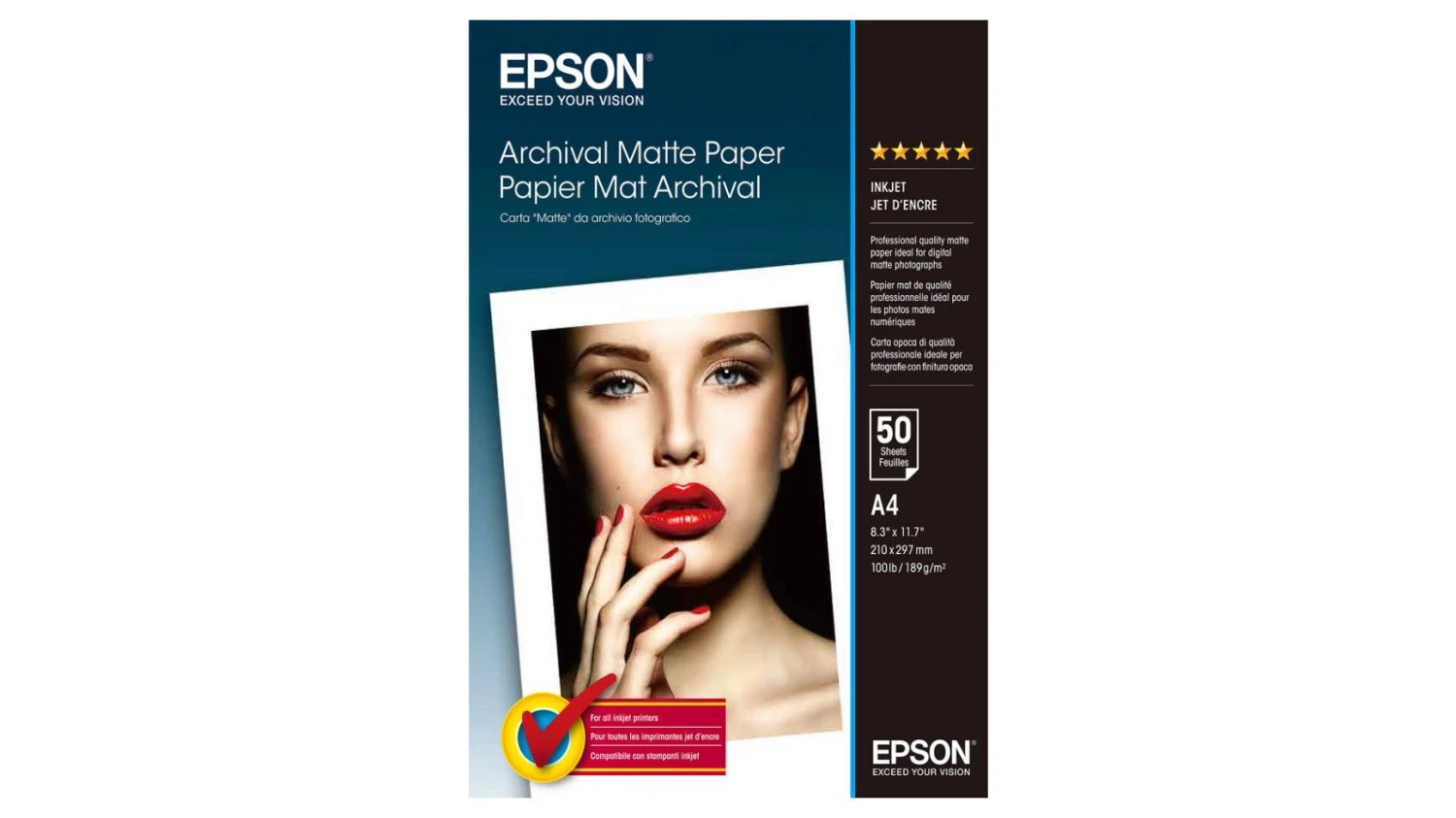 EPSON Papier Mat Archival A4, 189 g/m2 - 50 flls.