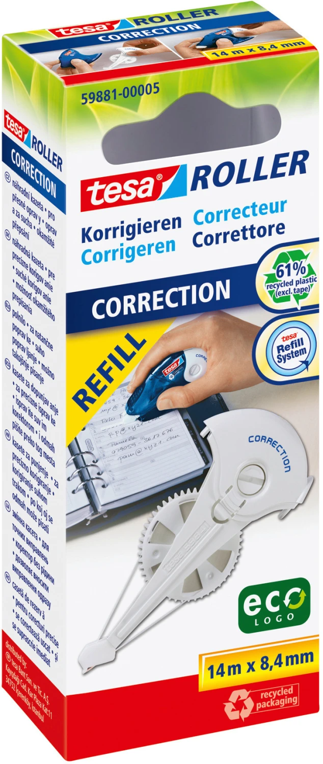 Korrekturroller Eco Roller correcteur refill 14 m x 8.4 mm